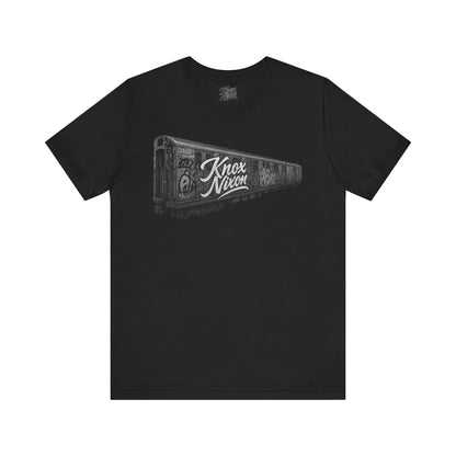 Knox Nixon 1st Stop graffiti subway train graphic T-shirt in black