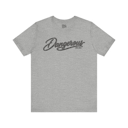 Knox Nixon DANGEROUS Dark script T-shirt in athletic heather