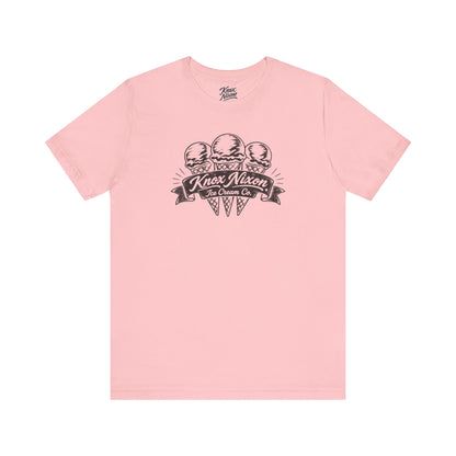 Knox Nixon Ice Cream Co. vintage ice cream graphic T-shirt in pink