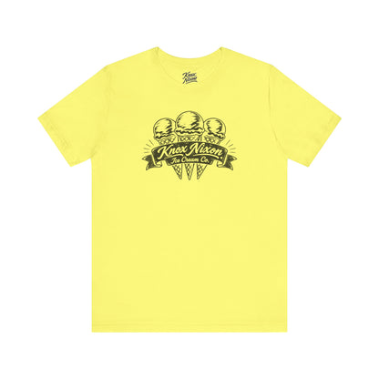Knox Nixon Ice Cream Co. vintage three cone graphic T-shirt in yellow