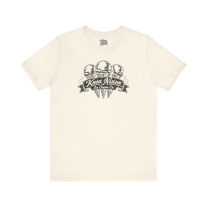 Knox Nixon Ice Cream Co. vintage ice cream shop graphic T-shirt in natural