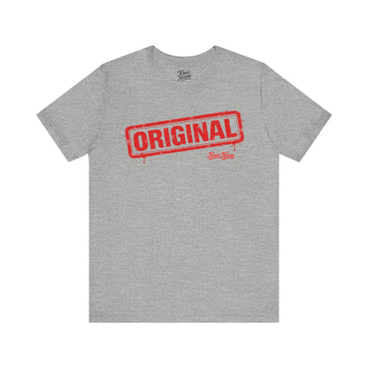 Knox Nixon ORIGINAL red stamp graphic T-shirt in athletic heather