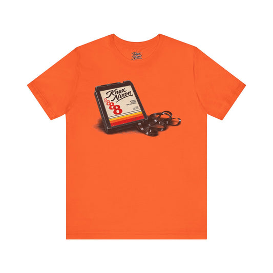 Knox Nixon Program 4 vintage 8-track graphic T-shirt in orange

