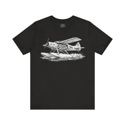 Knox Nixon Puddle Jumper vintage floatplane graphic T-shirt in black heather