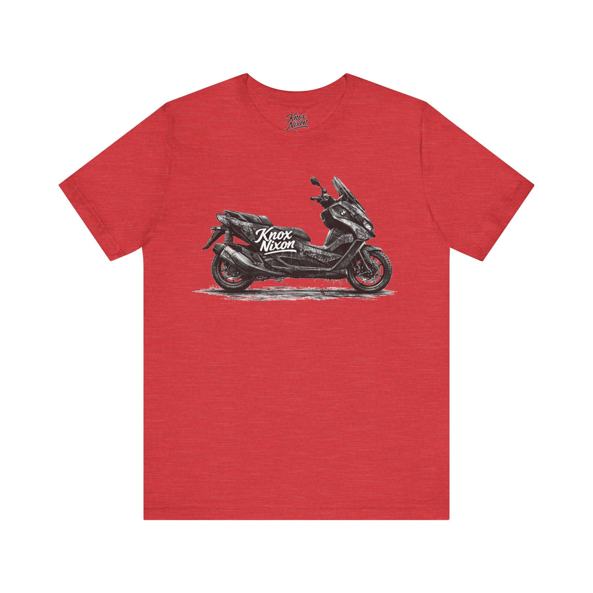 Knox Nixon Scoot Scoot distressed scooter graphic T-shirt in heather red