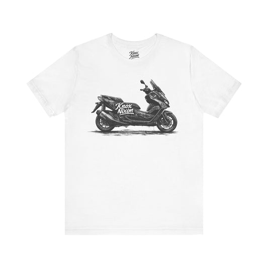 Knox Nixon Scoot Scoot distressed scooter graphic T-shirt in white