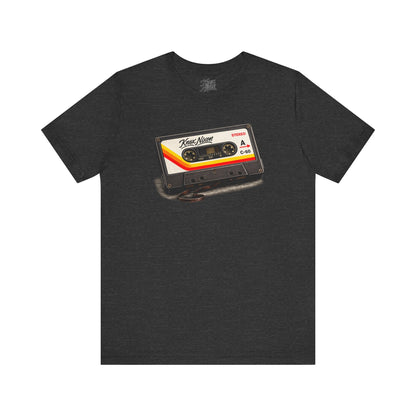 Knox Nixon SIDE A vintage cassette tape graphic T-shirt in dark grey heather