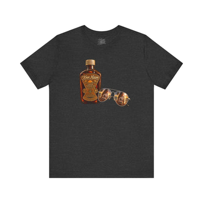 Knox Nixon SPF ZERO vintage suntan lotion graphic T-shirt in deep heather grey