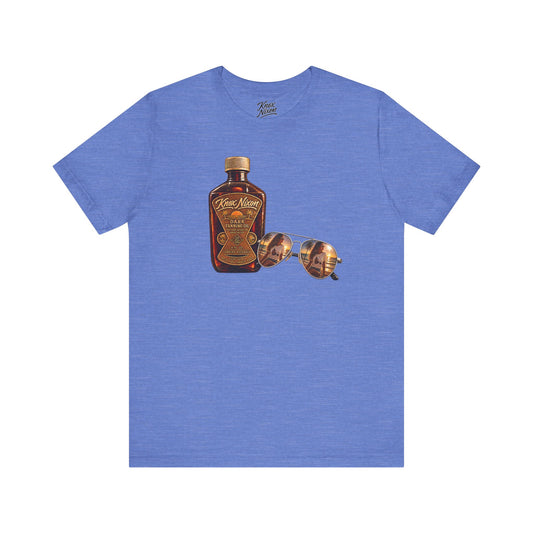 Knox Nixon SPF ZERO vintage suntan lotion graphic T-shirt in heather Columbia blue