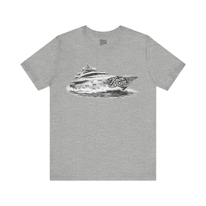Knox Nixon Yacht Club luxury yacht graphic T-shirt in athletic heather